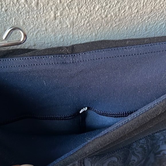 Lululemon Wunder Under Crop leggings Deep Sea Blue / black - Picture 5 of 5